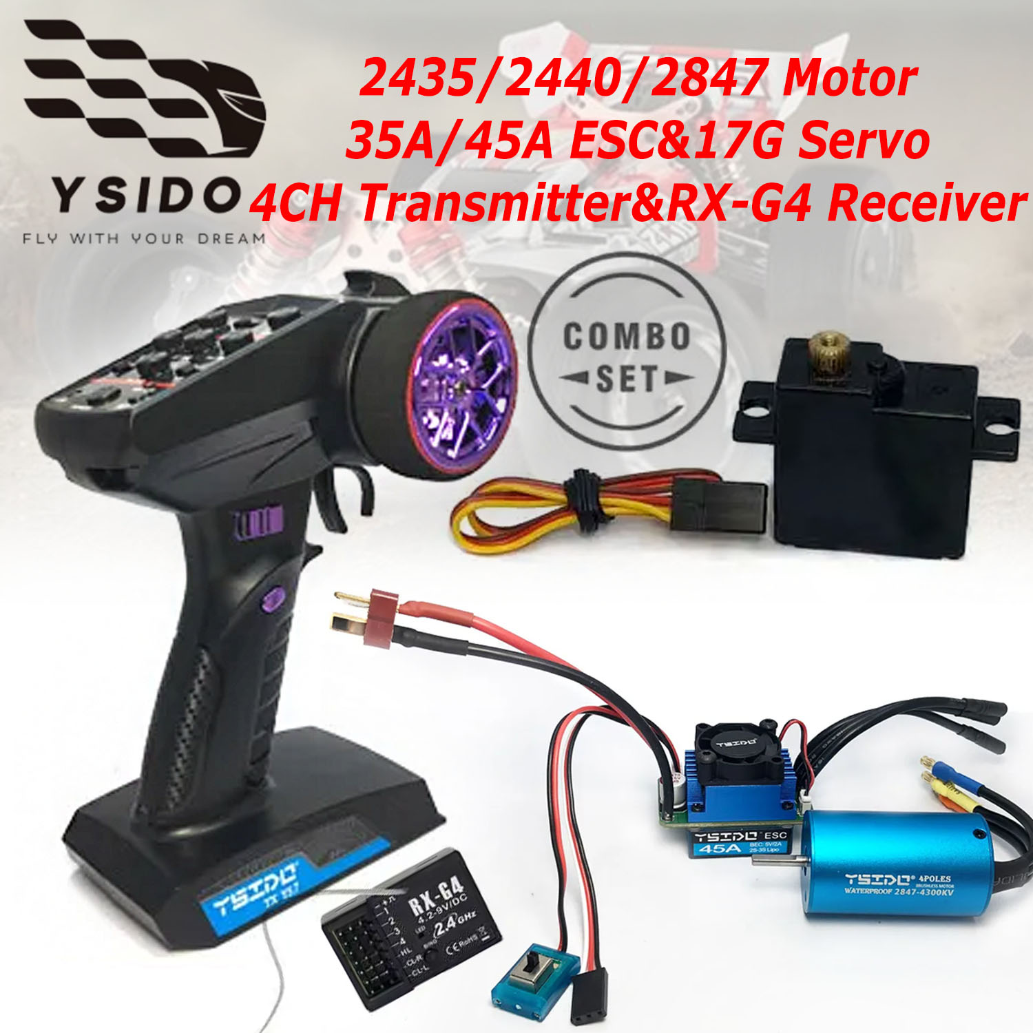 Rc Remo Hobby - Kit de Atualização Combo Brushless YSIDO: