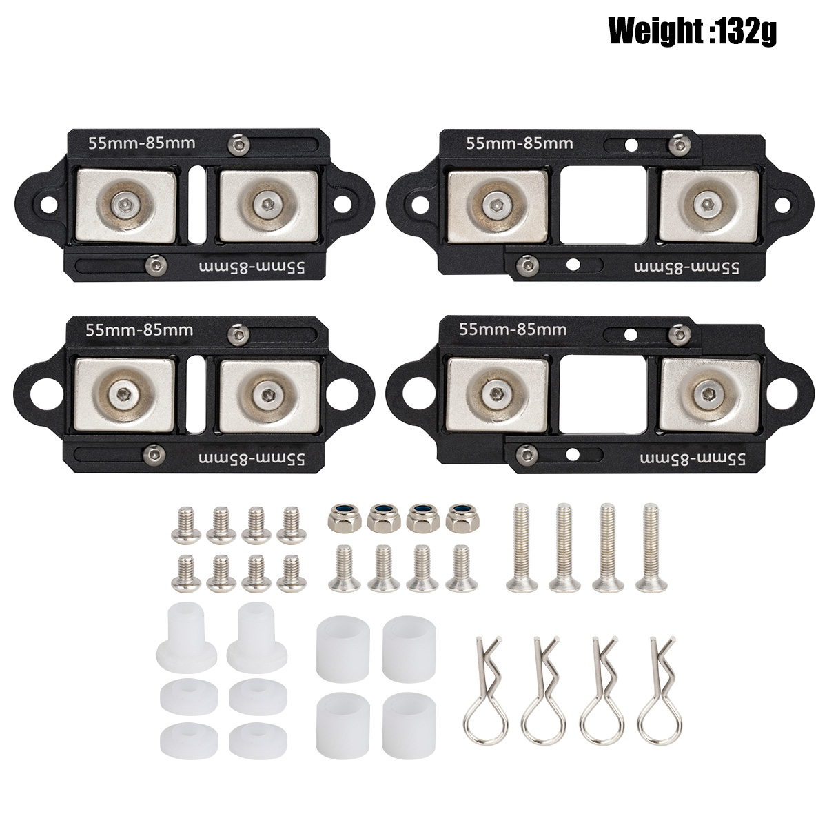 4 pces 55-85mm ímã ajustável c - Body Shell Rc avaliação e preço