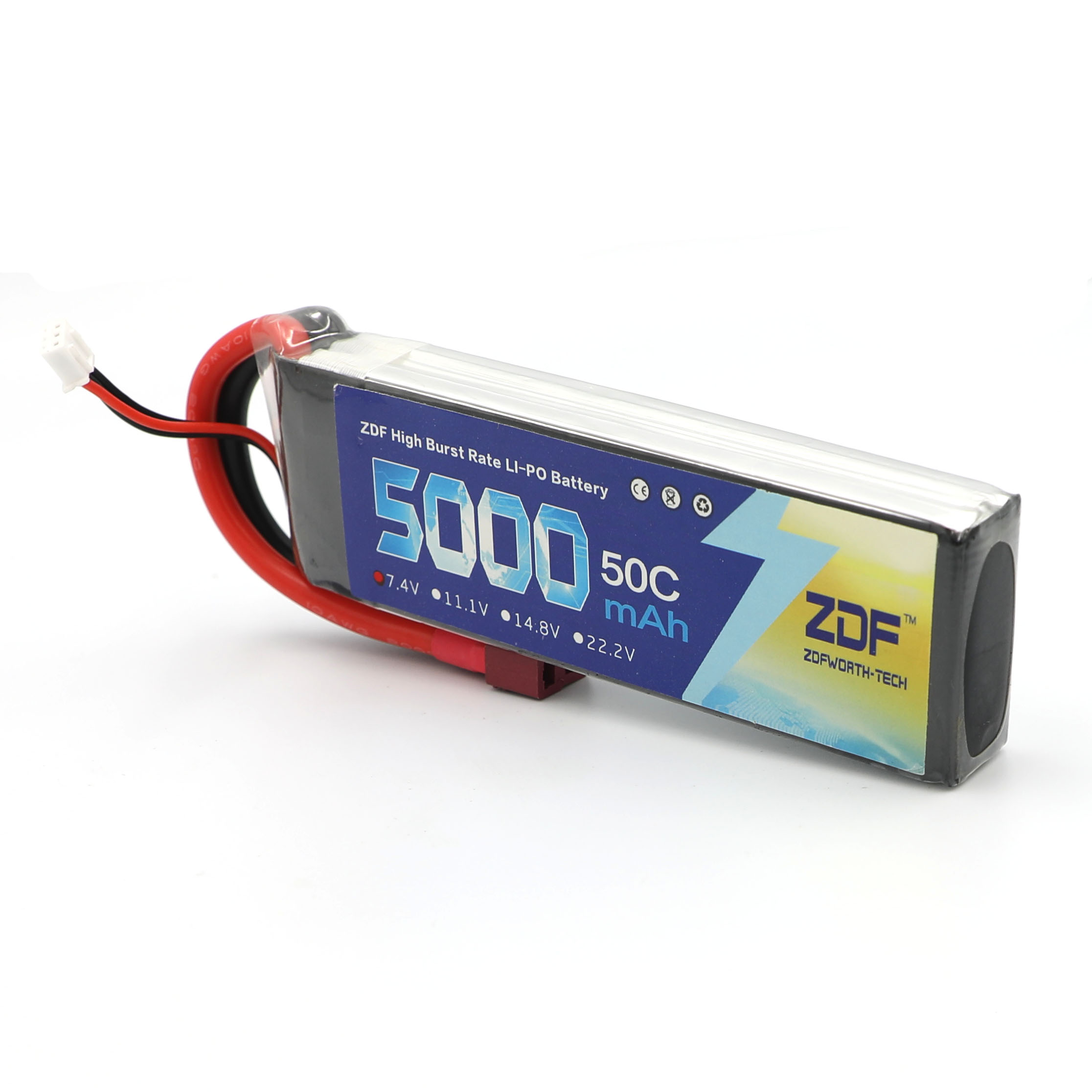 Zdf rc lipo bateria 7.4v 5000m - Rc Remo Hobby avaliação e preço