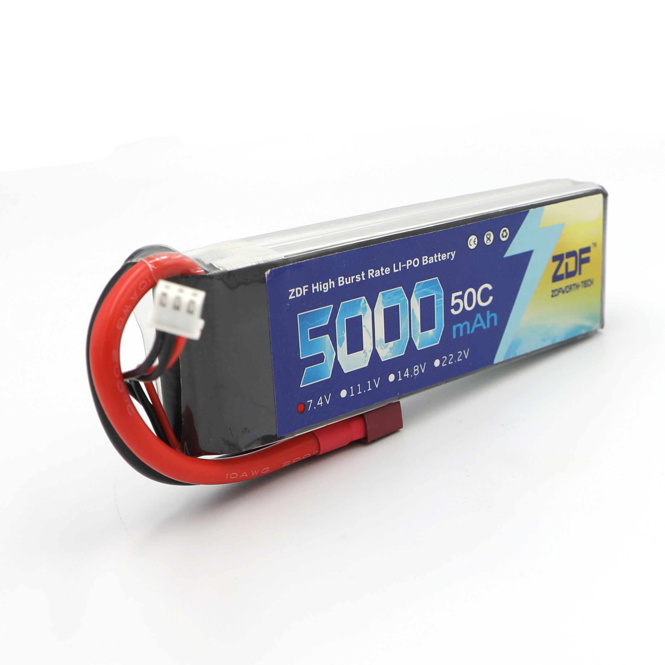 Zdf rc lipo bateria 7.4v 5000m - Rc Remo Hobby avaliação e preço