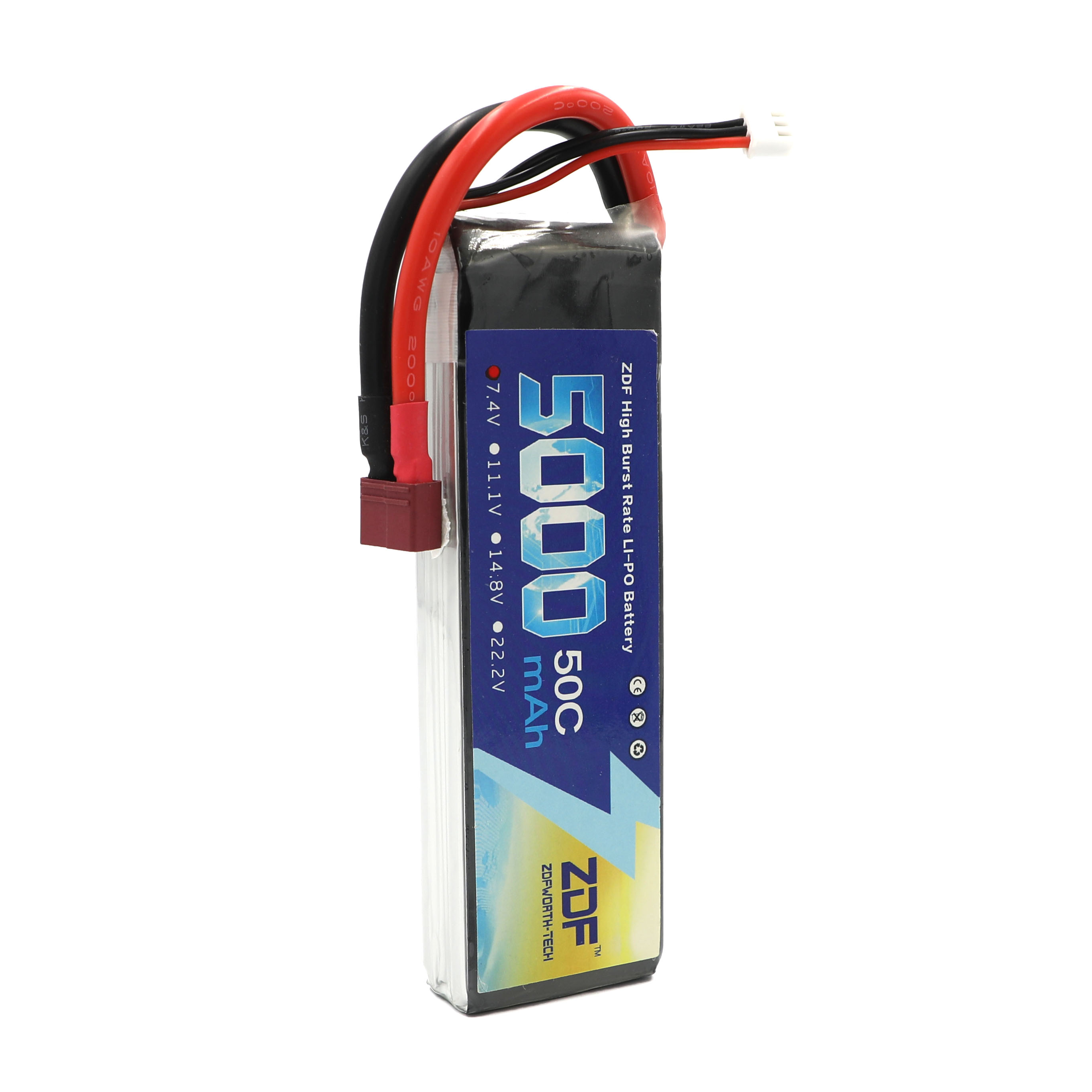 Zdf rc lipo bateria 7.4v 5000m - Rc Remo Hobby avaliação e preço