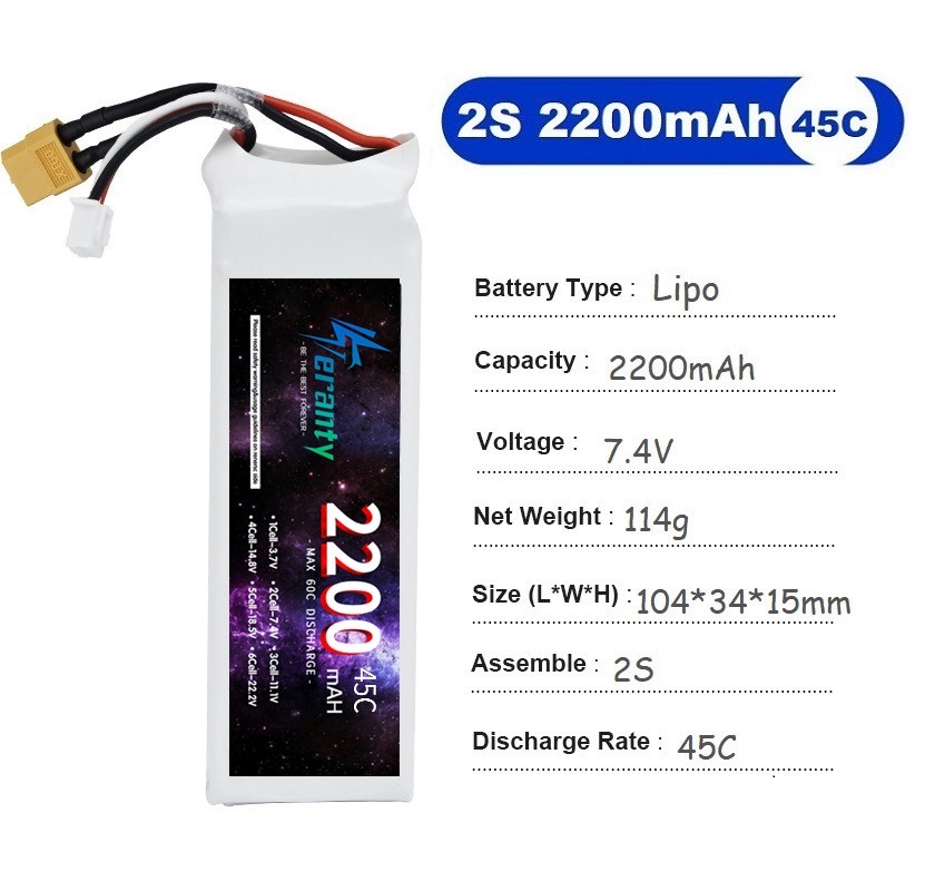 2 peças 7.4v lipo 2s bateria 1 - Rc Hobby Drone avaliação e preço